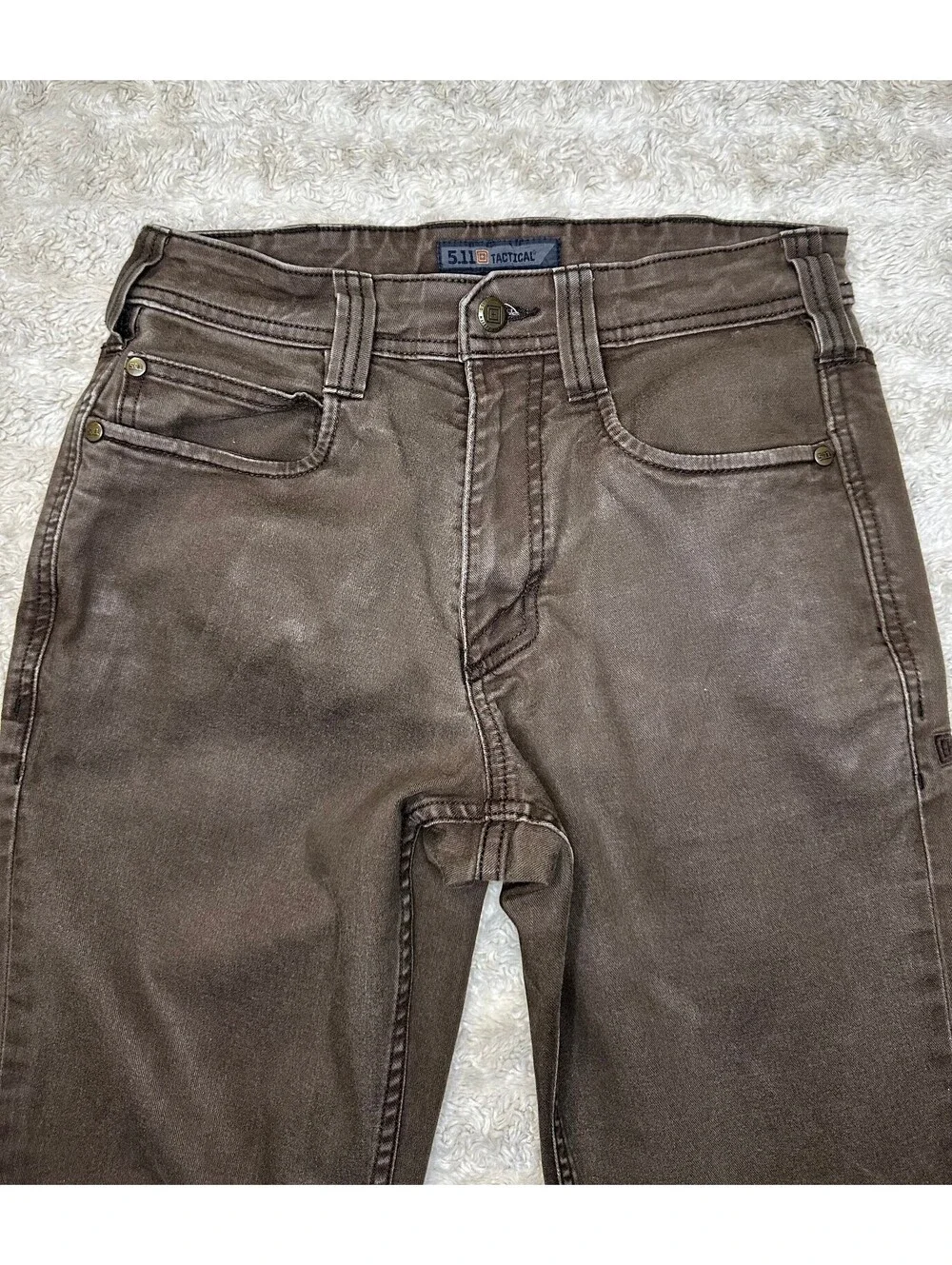 5.11 Tactical Defender Flex brown slim straight pants/denim 28x32 gorpcore